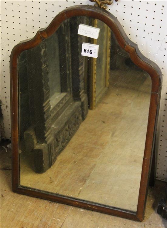 Gilt mirror and walnut easel mirror(-)